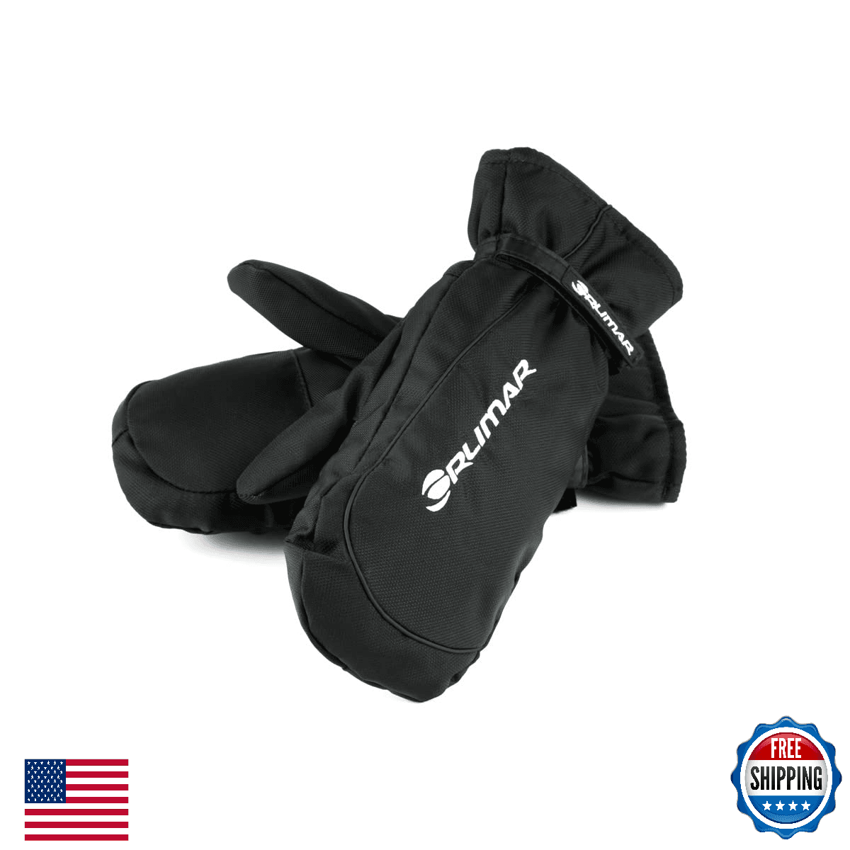 Orlimar Men's Thermal Golf Cart Mittens - Black, One Size - Image 1