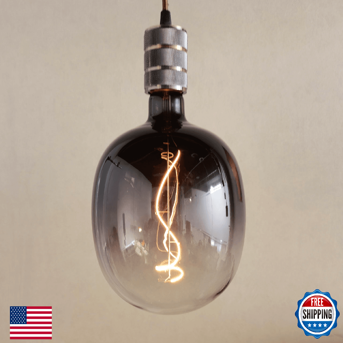SD LUX Oversized Vintage Giant LED Light Bulb Huge Edison Bulb- Dimmable, 5W 400 - Image 1
