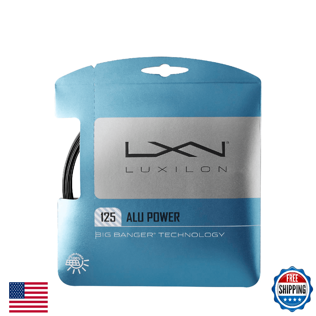 WILSON Luxilon ALU Power 125 Tennis String - Limited Edition Black Set - Image 1