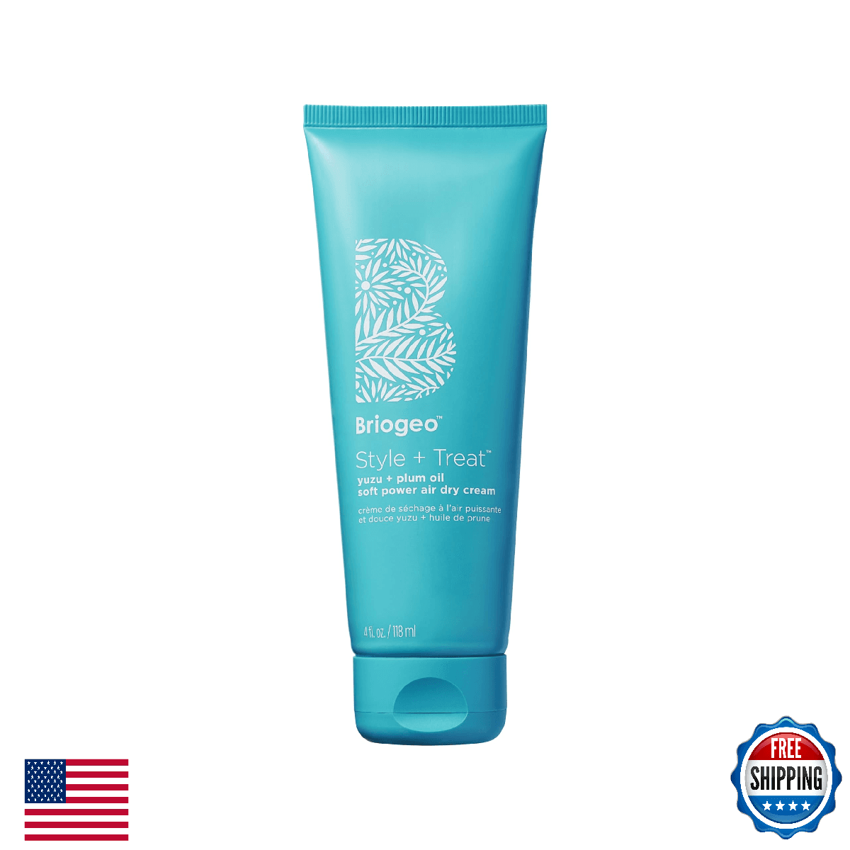 Briogeo Yuzu + Plum Oil Soft Power Air Dry Cream, Dries Soft, Enhances Natural T - Image 1