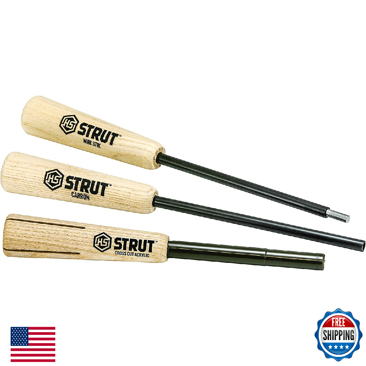 Hunters Specialties H.S. Strut Storm Strikers Peg Pack - 3 Versatile Turkey Call - Image 1
