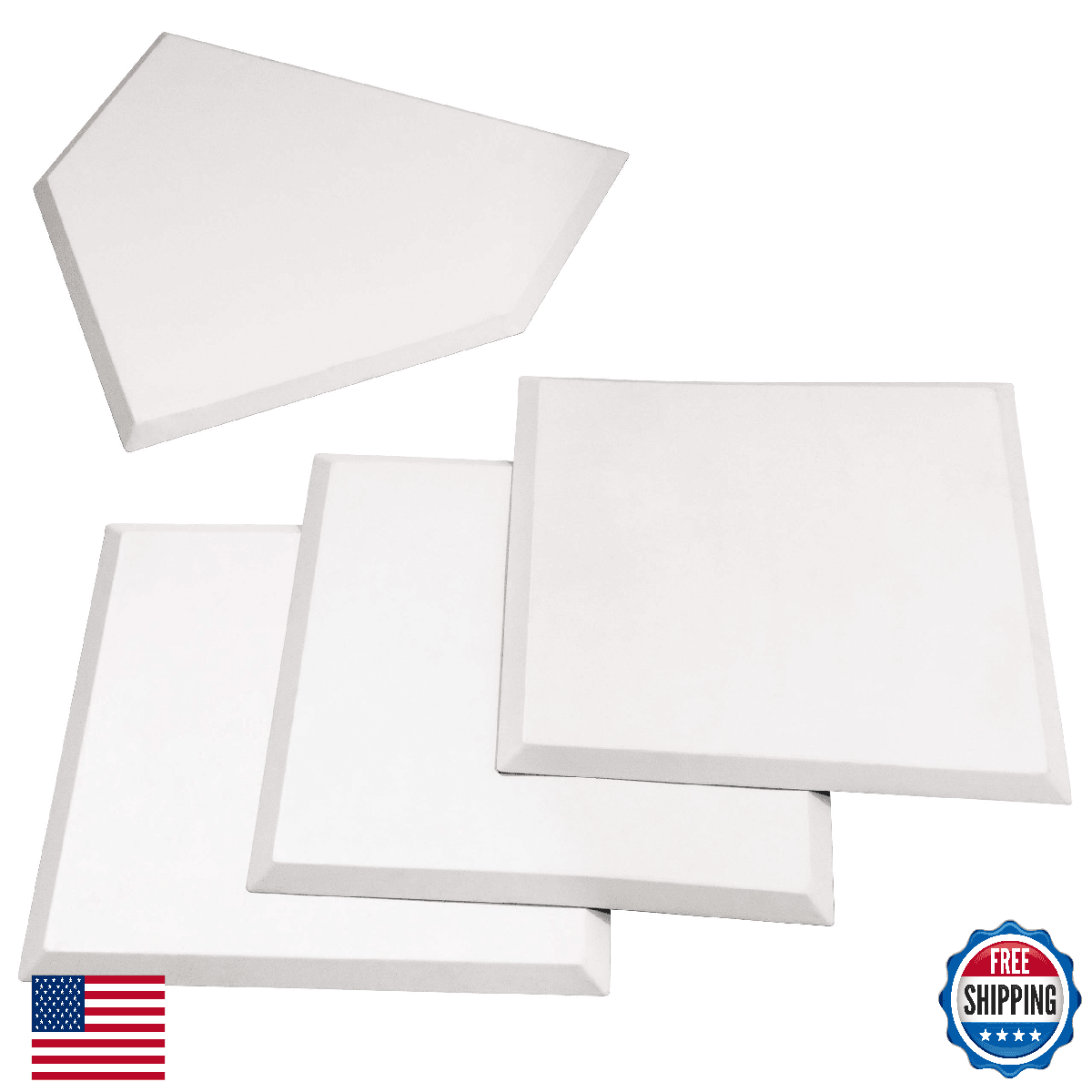 GoSports Baseball & Softball 4 Piece Premium Base Set - Heavy-Duty - Image 1