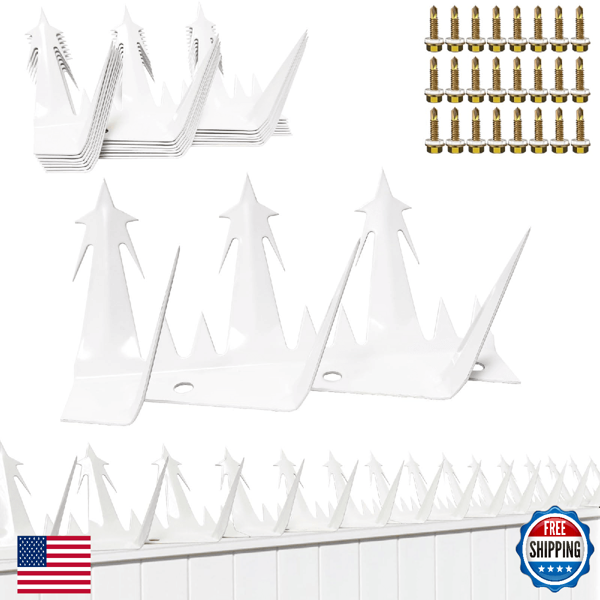 Heavy Duty Metal Fence Spikes-Anti Climb Security Spikes for Fence and Wall-Intr - Image 1
