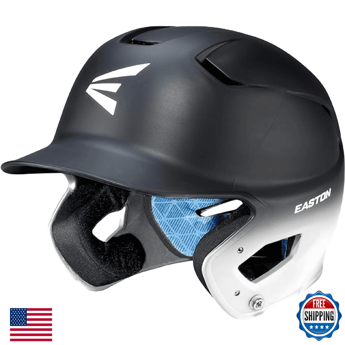 Easton Z5 2.0 Batting Helmet Matte Senior Fade Black White - Image 1
