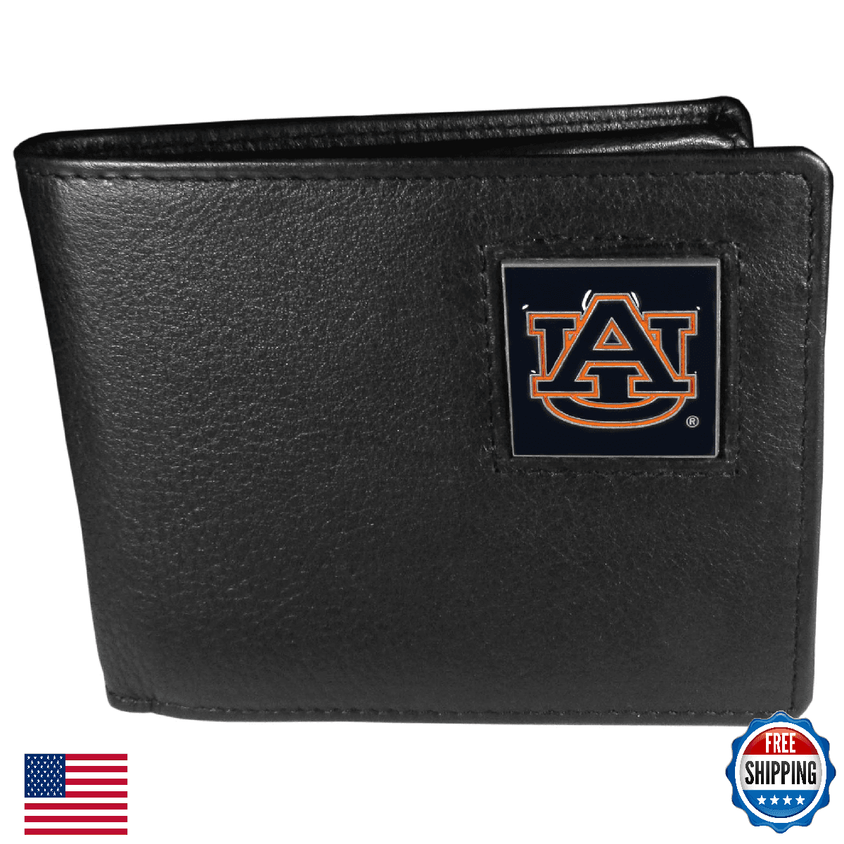 NCAA Siskiyou Sports Auburn Tigers Leather Bi-fold Wallet Black New - Image 1