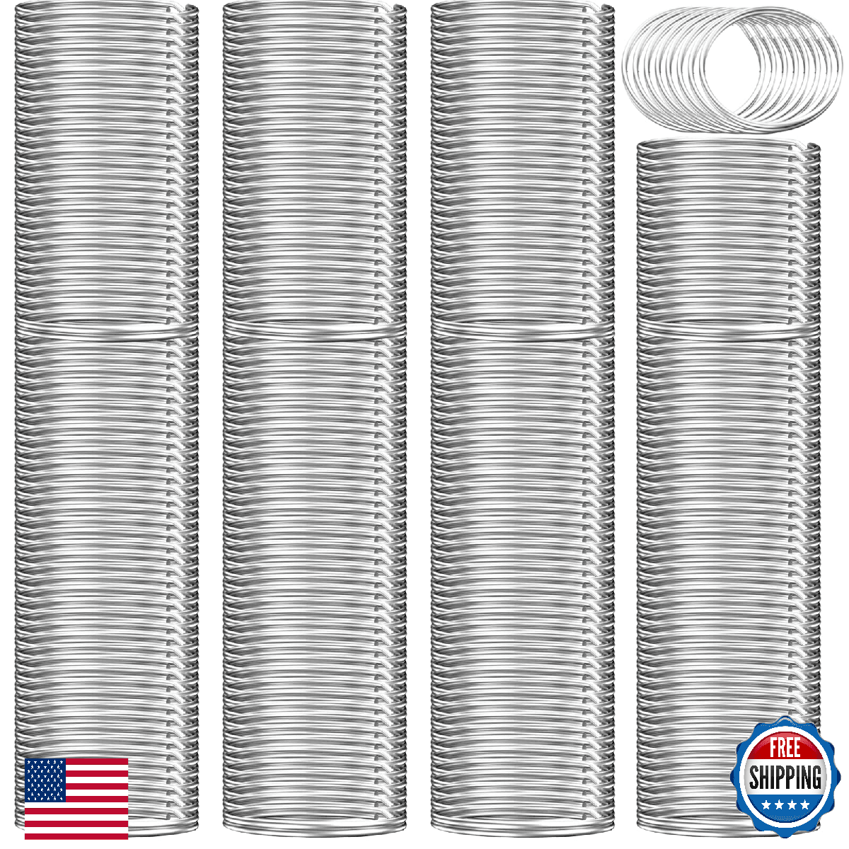 1500PCS Split Key Rings Bulk for Keychain Crafts 1 Inch 25mm - Image 1