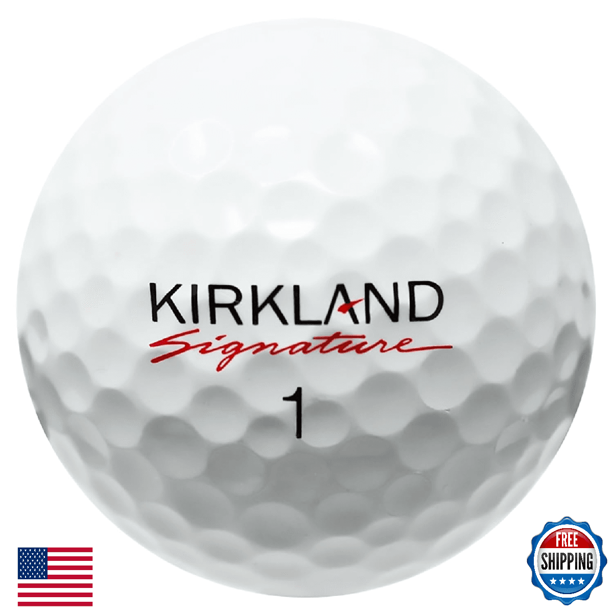 LostGolfBalls 24 Kirkland Signature Golf Balls Recycled Used AAAAA Quality White - Image 1
