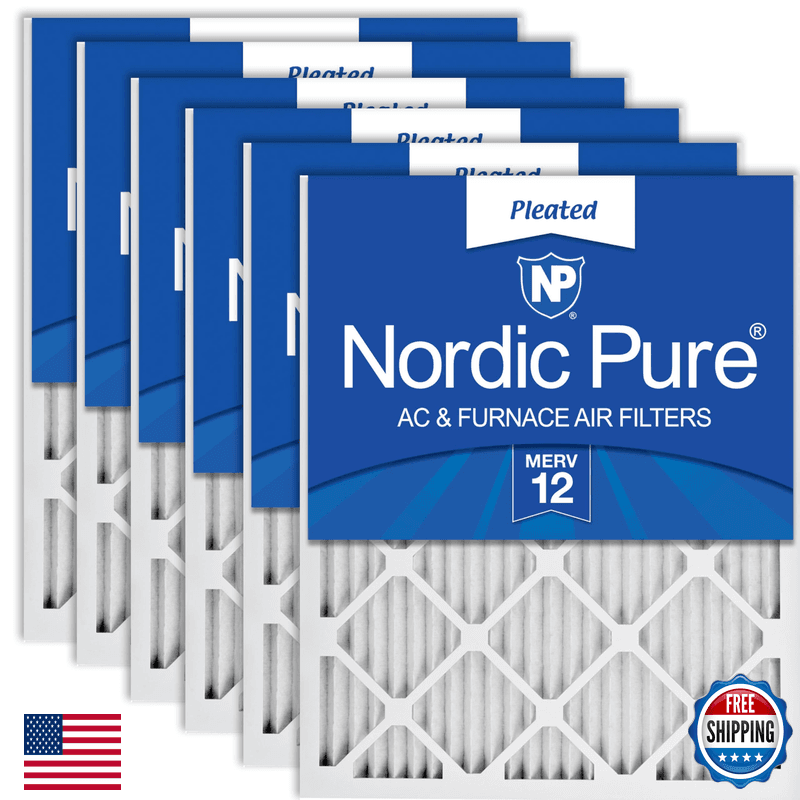 Nordic Pure 15X20X1 14 1/2 X 19 1/2 X 3/4 Pleated Merv 12 Air Filters 6 Pack - Image 1