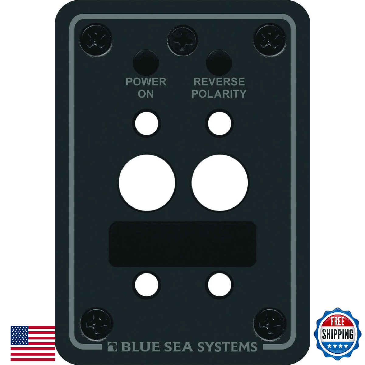 Blue Sea Systems 8173 A-Series Double Blank Mounting Panel - Image 1