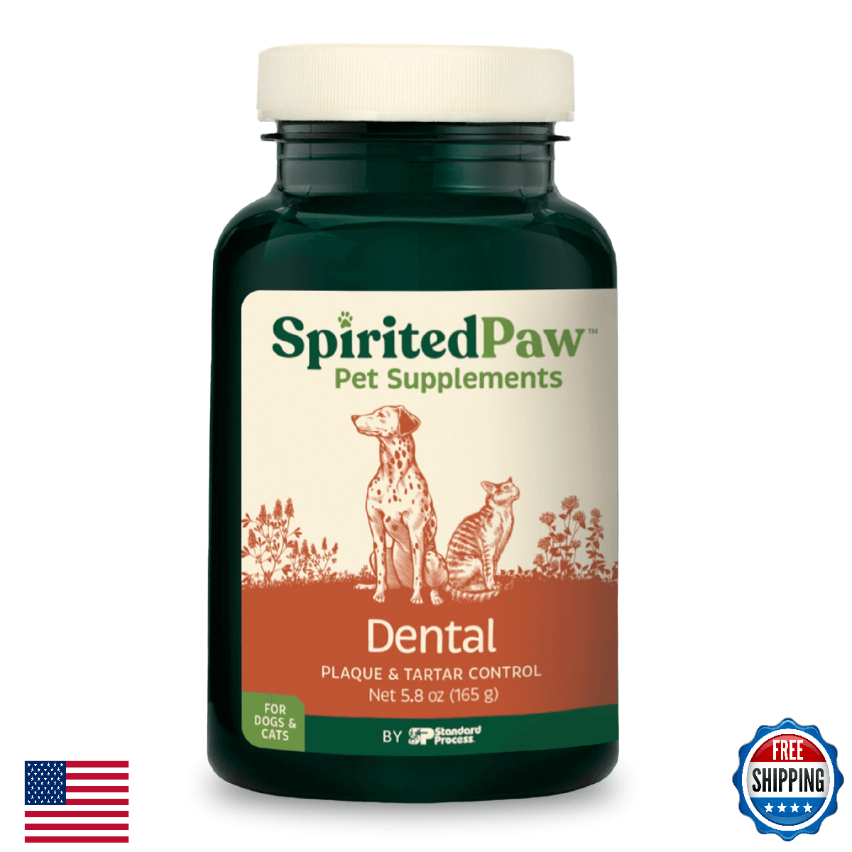 Spirited Paw Dental: Healthy Mouth, Plaque & Tartar Control for Cats & Dogs - Image 1