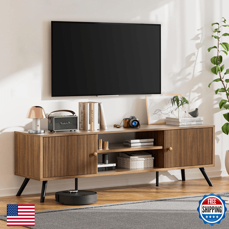 Comhoma Tv Stand For Living Room Mid Century Modern Entertainment Center For - Image 1