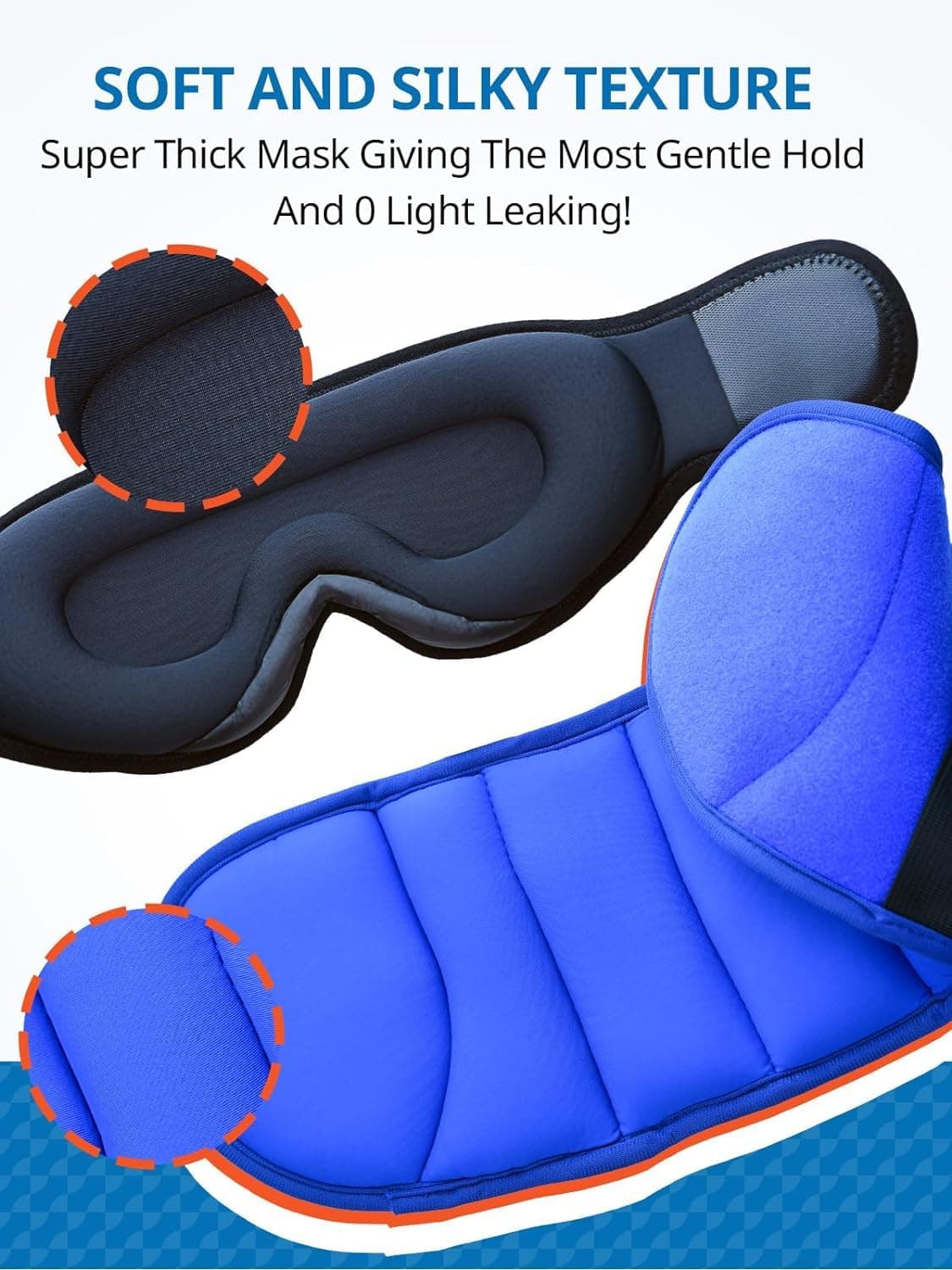SARISUN Airplane Travel Pillow w/Chin Strap & Eye Mask - 360° Head Support - Thumbnail 5
