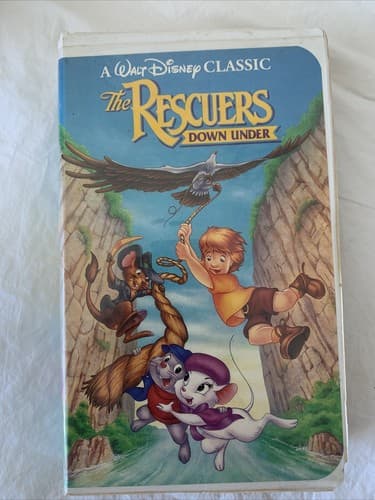 The Rescuers Down Under (VHS, 1990) RARE Black Diamond The Classics Walt Disney - Image 1