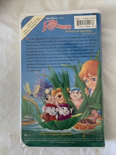 Disney Black Diamond The Rescuers (VHS) - Rare. Limited. Vintage. - Thumbnail 2