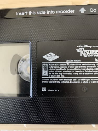 The Rescuers Down Under (VHS, 1990) RARE Black Diamond The Classics Walt Disney - Thumbnail 6