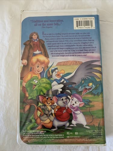 The Rescuers Down Under (VHS, 1990) RARE Black Diamond The Classics Walt Disney - Thumbnail 2