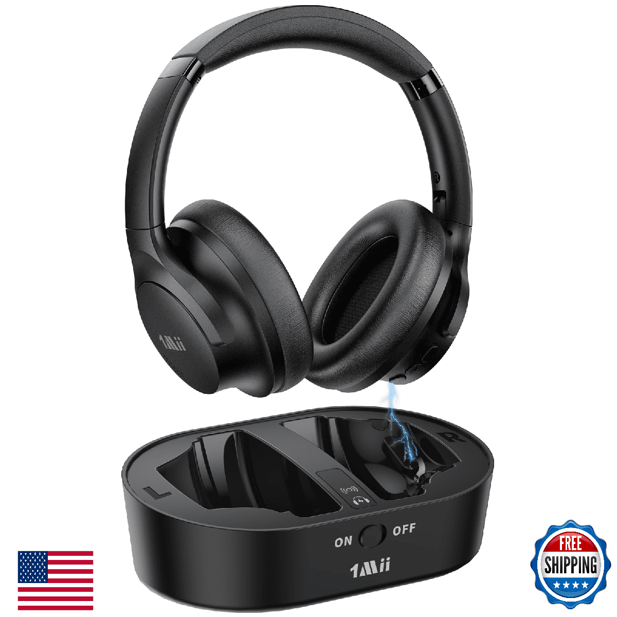 1Mii ClearLinkTV H3 Wireless Headphones for TV - Seniors, Low Latency, 75H Batt - Image 1