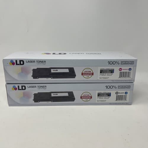 Compatible Dell Magenta High and Black Yield Toner Cartridge c2660dn/ 2665dnf - Image 1