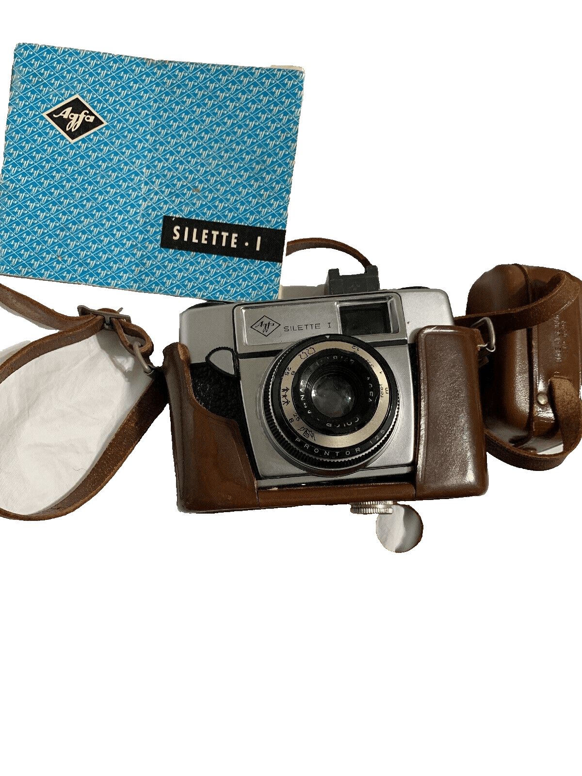 leathered Agfa Silette I camera, checked, film for Parts, fix (A132) - Image 1