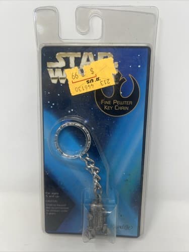 STAR WARS FINE PEWTER KEY CHAINS Edition 1 R2D2 1997 RAWCLIFFE NEW (A13) - Image 1
