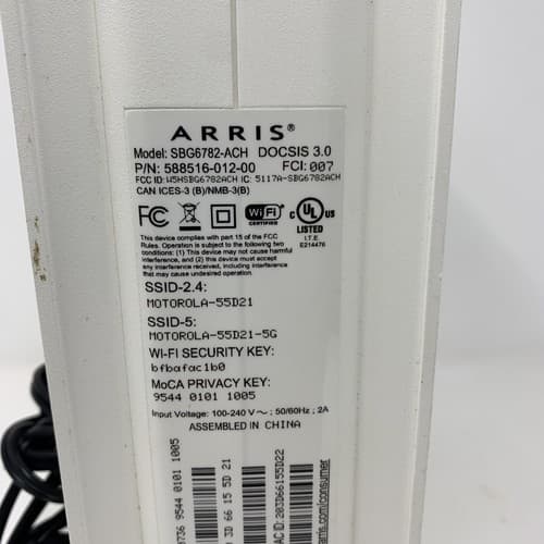 ARRIS SBG6782-AC 1800M SURFboard DOCSIS 3.0 Modem & Wi-Fi Router Motorola - Thumbnail 5
