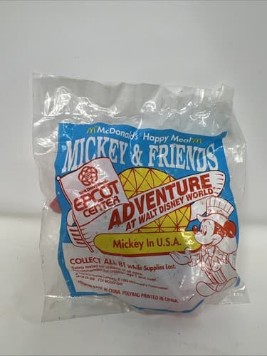 1993 Epcot Center Disney And Friends McDonalds Happy Meal Toy - Mickey in U.S.A - Thumbnail 3