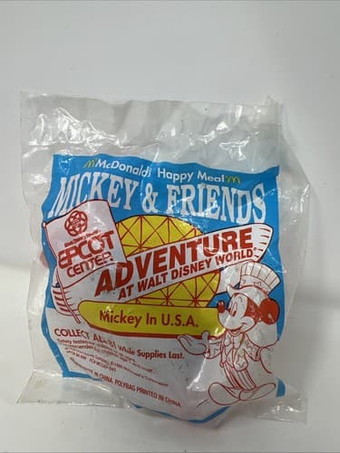 1993 Epcot Center Disney And Friends McDonalds Happy Meal Toy - Mickey in U.S.A - Thumbnail 4