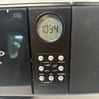 Jensen JMC-180 Wall Mountable CD Player AM/FM Radio Stereo System Black TESTED - Thumbnail 2