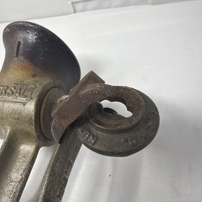 Vintage Universal No. 1 Meat Grinder L.F.&C. Cast Iron Crank Clamp USA (A9) - Thumbnail 4