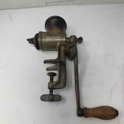 Vintage Universal No. 1 Meat Grinder L.F.&C. Cast Iron Crank Clamp USA (A9) - Image 1