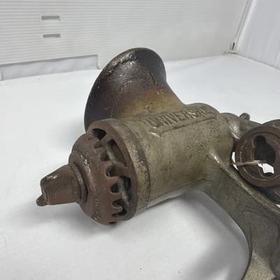 Vintage Universal No. 1 Meat Grinder L.F.&C. Cast Iron Crank Clamp USA (A9) - Thumbnail 2