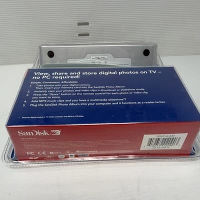 SanDisk SDV2R Digital Photo Album 8-1 Card Reader MP3 Photos video TV w/remote - Thumbnail 3