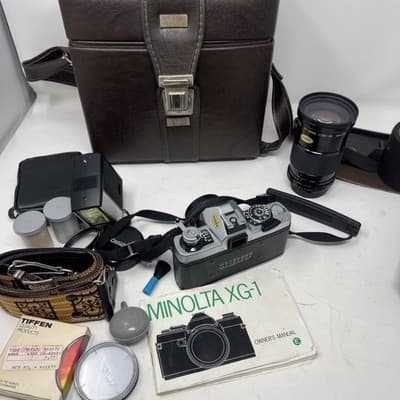 VERY CLEAN Minolta XG1 35mm SLR Camera with MD 45mm f/2 2 Lens Untested - Thumbnail 13
