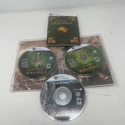 Video Game PC Age of Conan Rise of the Godslayer w/ expansion pack & Puma 3 disc - Thumbnail 3