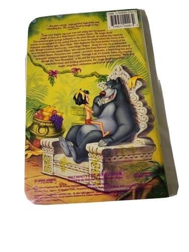 Walt Disney's Black Diamond Classic The Jungle Book VHS 1991 - Thumbnail 4
