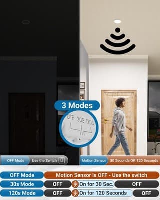 Sunco Motion Sensor 6 Inch LED Recessed Slim Downlight w/ Junction Box - Thumbnail 3