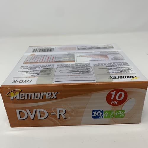 Memorex DVD-R (Recordable)10 Pack 16X, 4.7GB, 120 min NEW (A6) - Thumbnail 3
