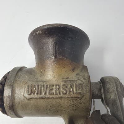 Vintage Universal No. 1 Meat Grinder L.F.&C. Cast Iron Crank Clamp USA (A9) - Thumbnail 3