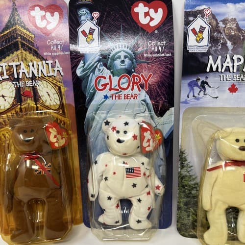 Ty McDonalds Teenie Beanie 1999 Britannia, Glory, Maple, And Erin The Bears - Thumbnail 5