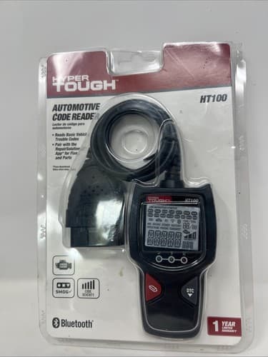 Hyper Tough HT100 Black Portable Bluetooth OBD2 Vehicles Automotive Code Reader