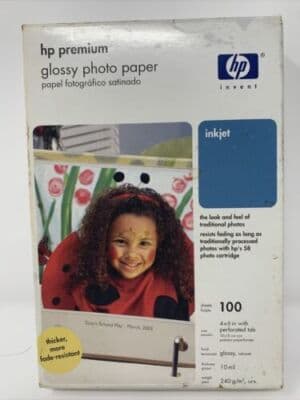 HP Premium 4x6 Inkjet Glossy Photo Paper 100 Sheets, NEW, sealed