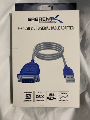 Sabrent 6 Ft USB Serial Cable Prolific Chipset Con-9p6f 🔥 A3 - Image 1