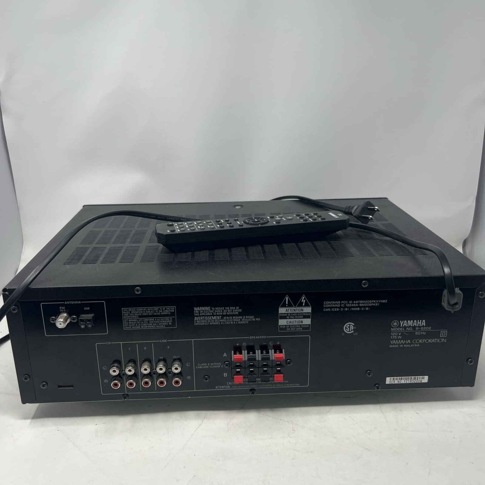 Yamaha R-S202 Stereo Receiver Bluetooth 100 Watts Channel Excellent - Thumbnail 5