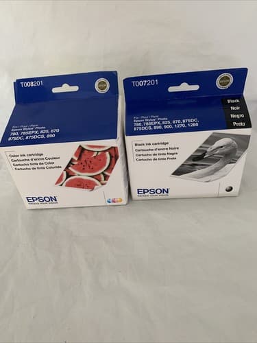Genuine Brand New OEM Epson T008201 Color Ink Cartridge Ex 12/2014 Combo(A12) - Image 1