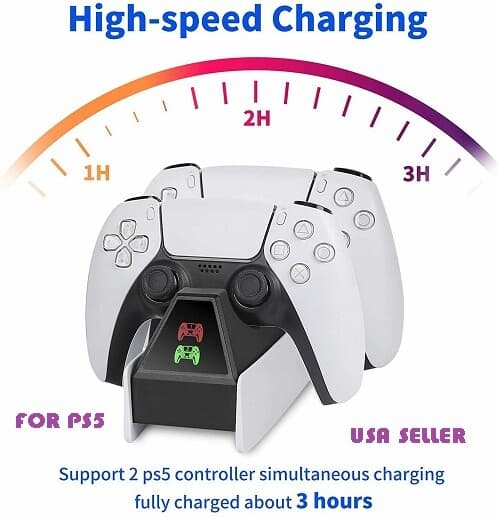 PS5 Controller Charger Stand DualSense Fast Charging Station Dock PlayStation 5 - Thumbnail 2