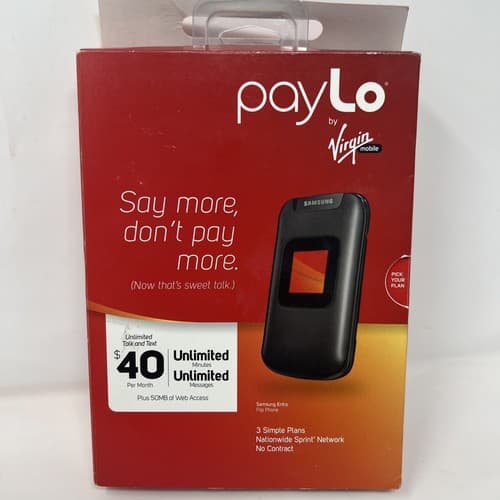 Samsung Entro SPH-M270 - Black (Virgin Mobile) Cellular Flip Phone (A7) - Image 1