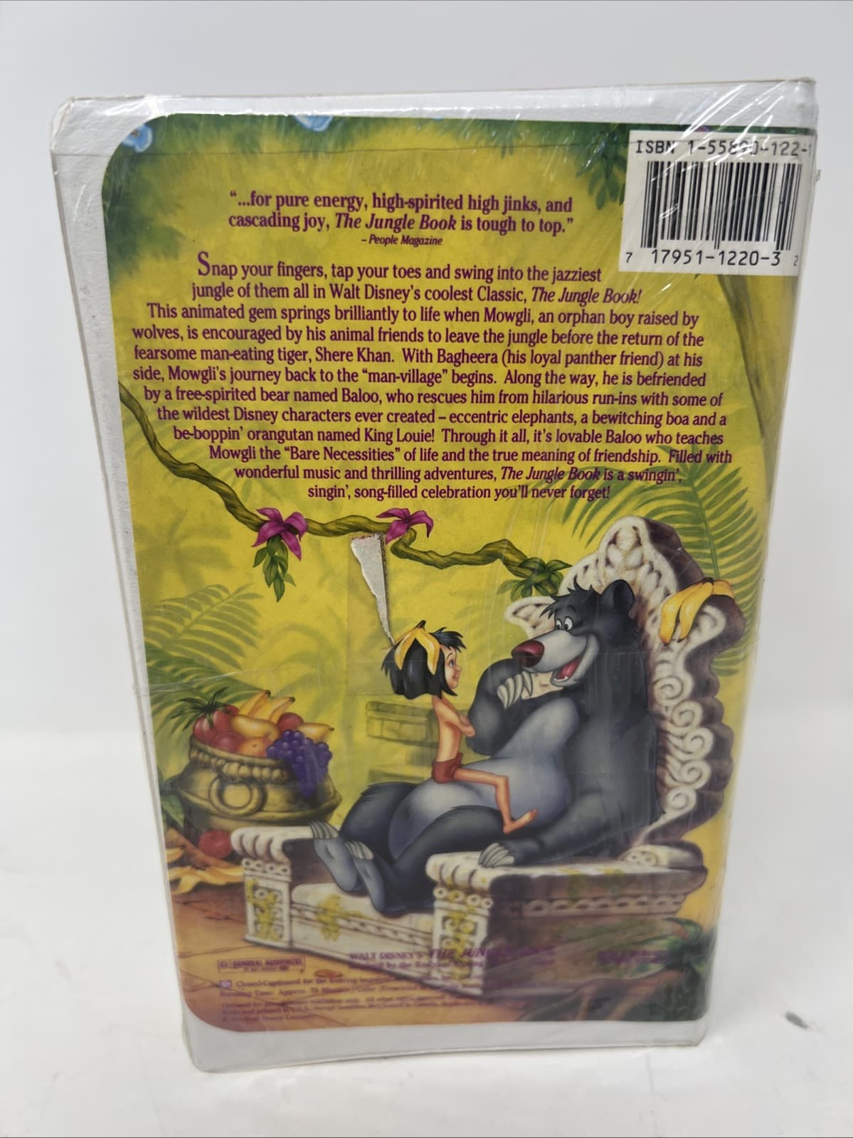 Walt Disney's Black Diamond Classic THE JUNGLE BOOK VHS New Sealed (A1) - Thumbnail 4
