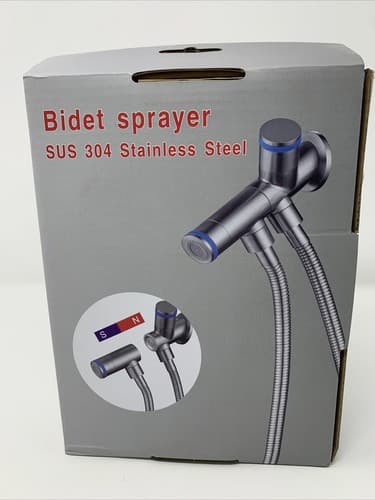 304 Stainless Steel Handheld Bidet Spray Cloth Diaper Sprayer Shattaf Clean SPA - Thumbnail 2