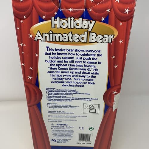 Holiday animated bear 14021 - Thumbnail 3