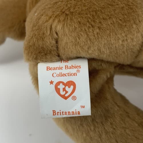SUPER RARE UK Exclusive 1997 Britannia Beanie Baby Indonesia/ERRORS (A3) - Thumbnail 4